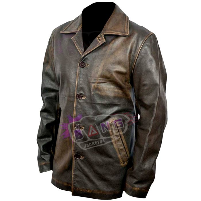 Buy Dean Winchester Supernatural Real Brown Distressed Leather Mens Winter Coat