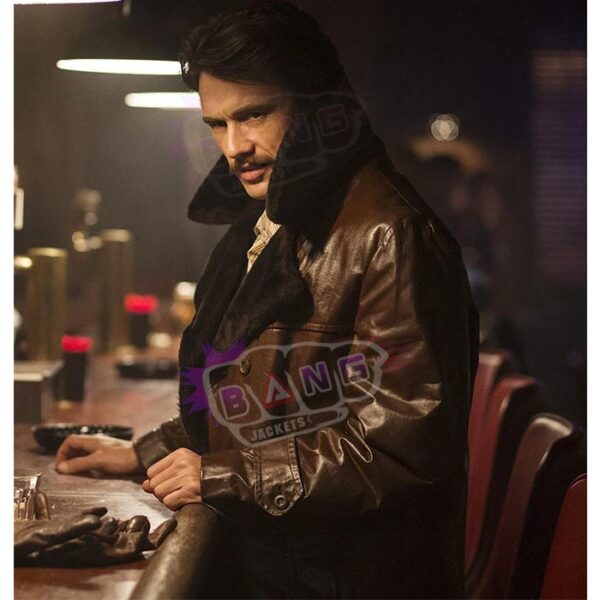 Get James Franco The Deuce Real Sheepskin Leather Fur Lining Mens Winter Coat